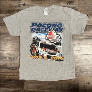 POCONO RACEWAY T-SHIRT JUNE 5 2016 Axalta tricky triangle tee Large earnhardt